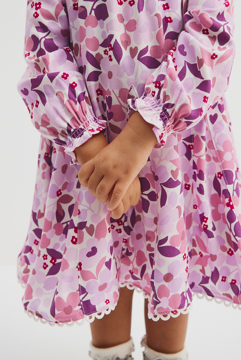 Floral Godet Dress