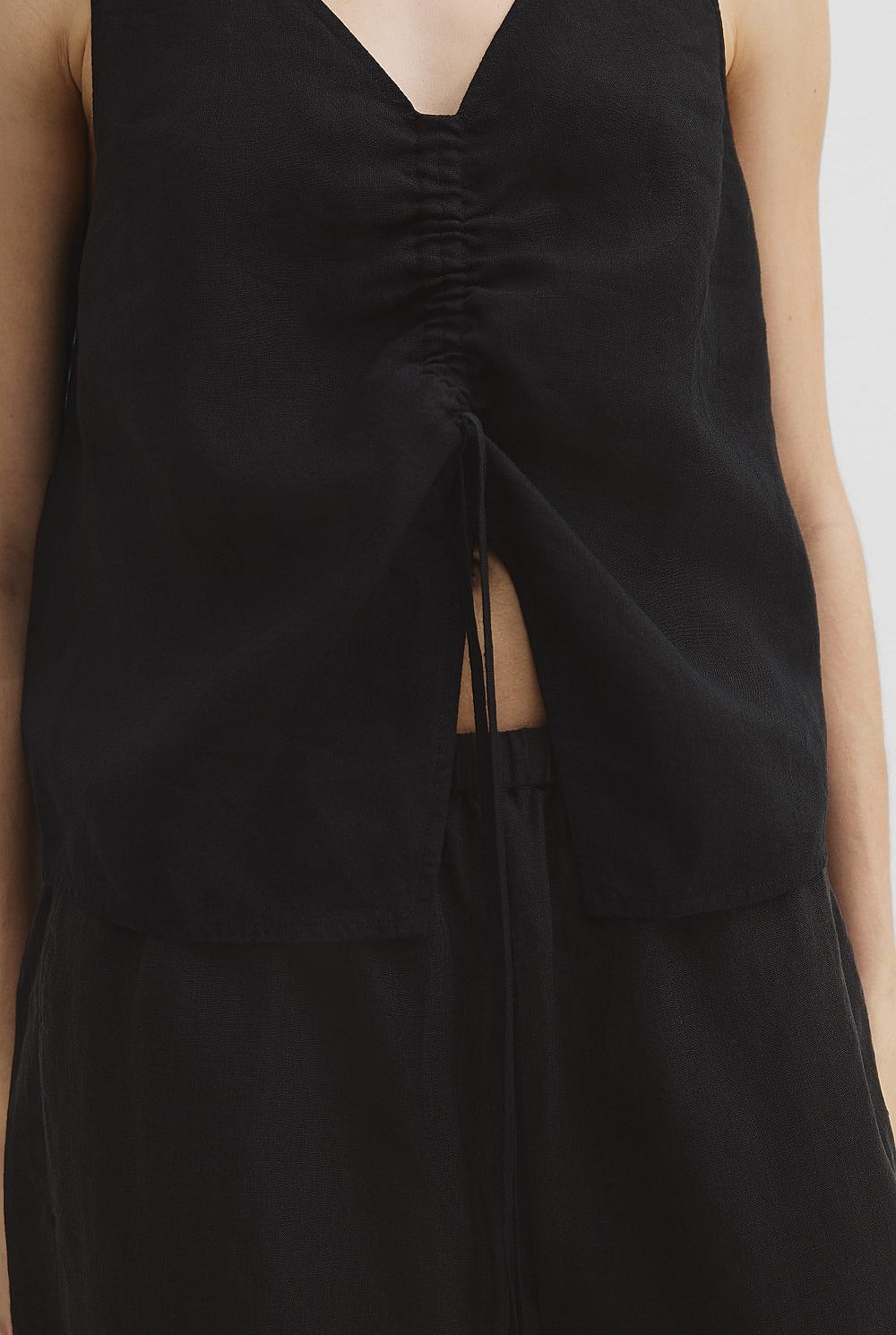 Linen Ruched Cami