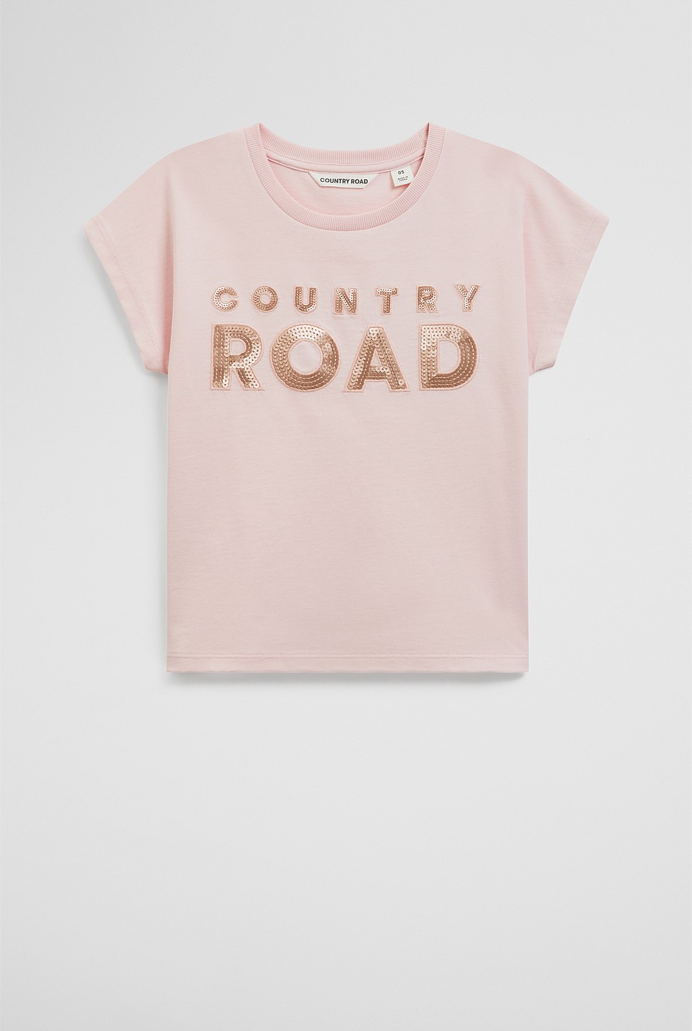 Organically Grown Cotton Sequin Logo T-Shirt