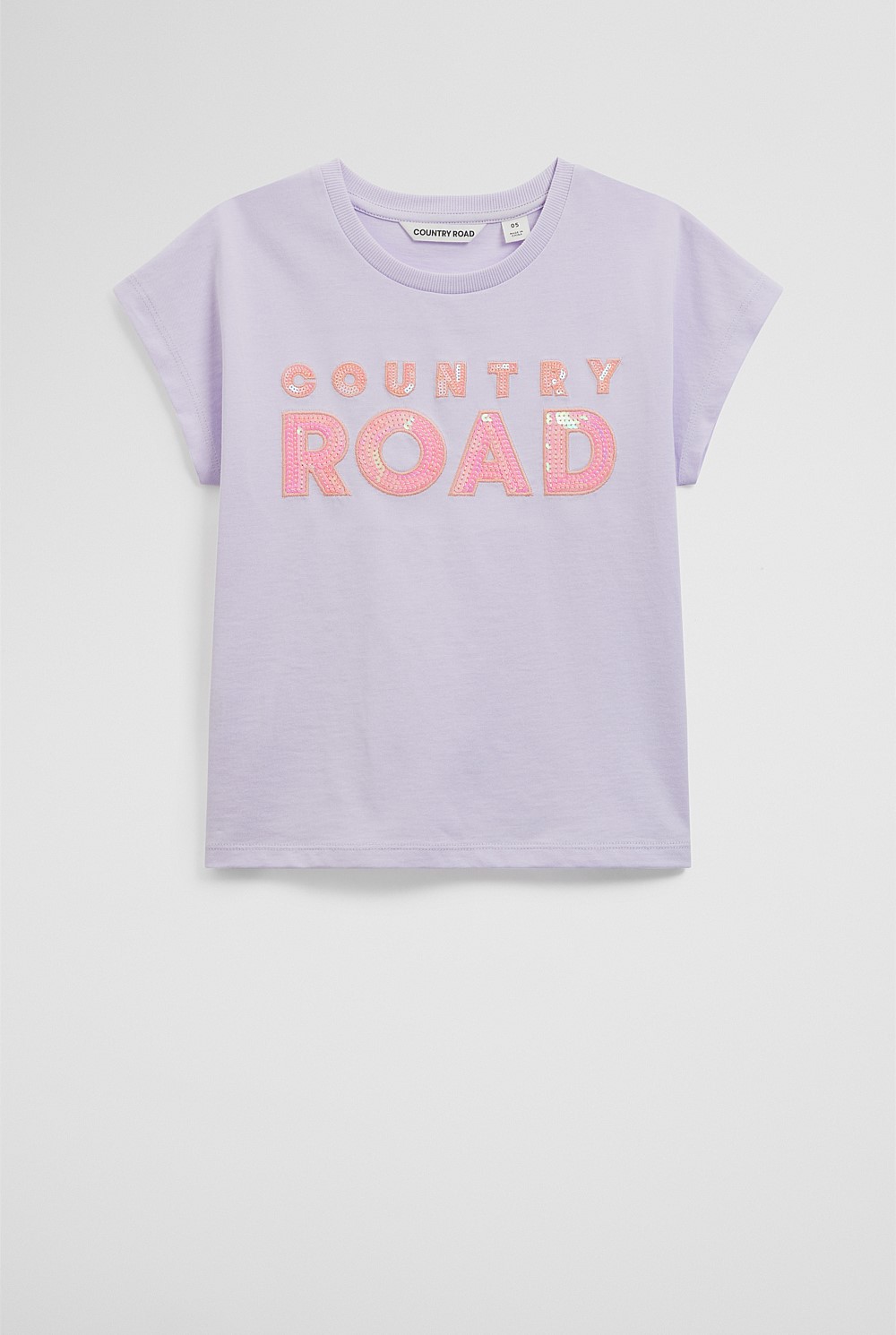 Organically Grown Cotton Sequin Logo T-Shirt