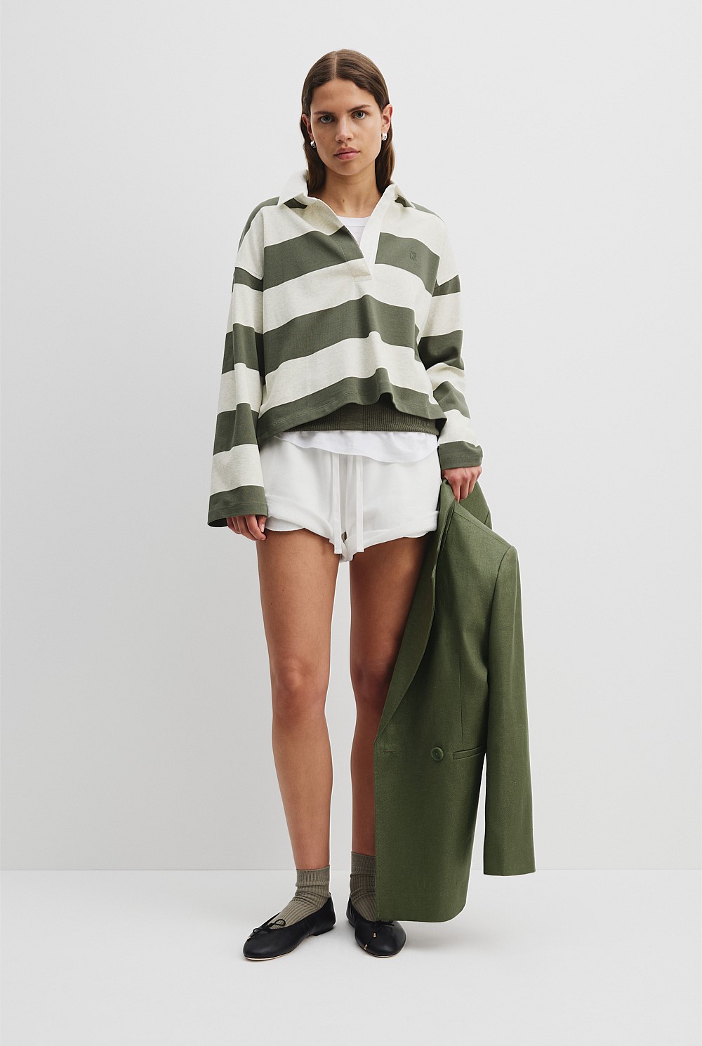 Australian Cotton Stripe Long Sleeve Rugby Top