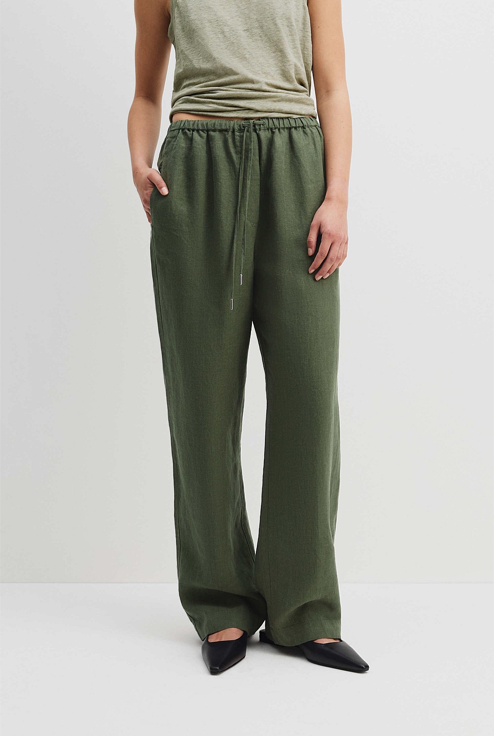Organically Grown Linen Pull-On Pant