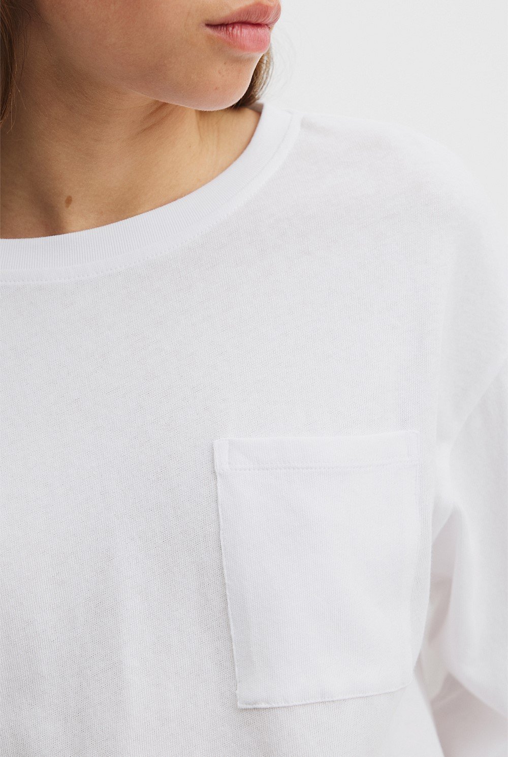 Australian Cotton Long Sleeve Relaxed T-Shirt