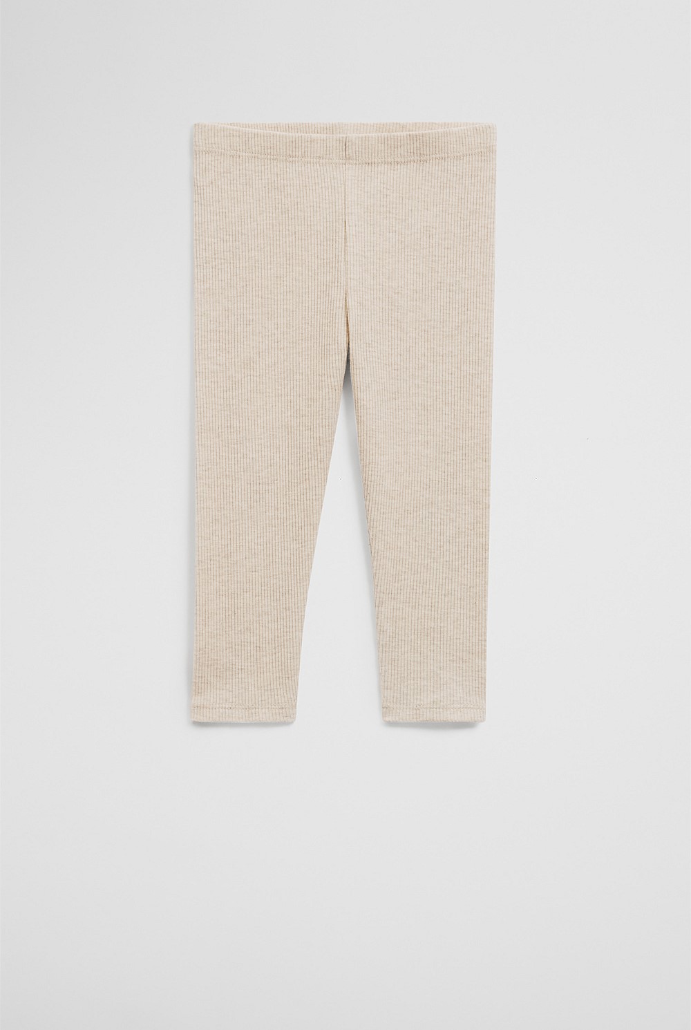 Organically Grown Cotton Blend Solid Rib Legging