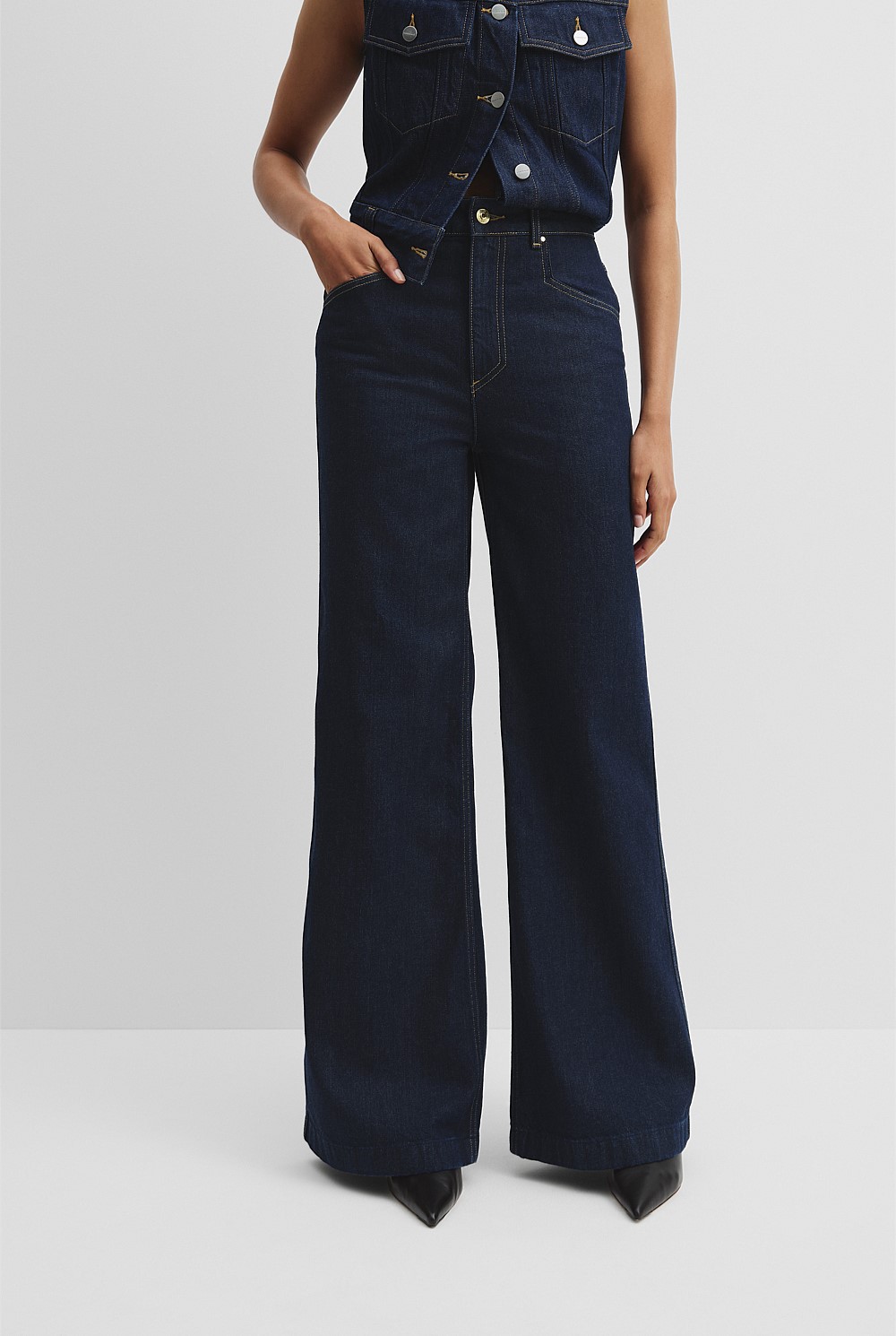 High Rise Wide Leg Jean