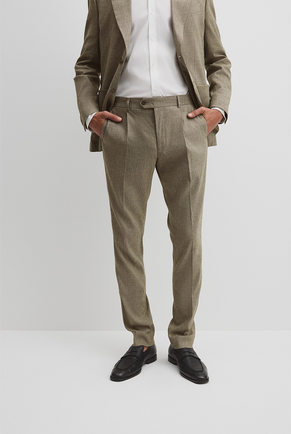 Linen Blend Stretch Pant