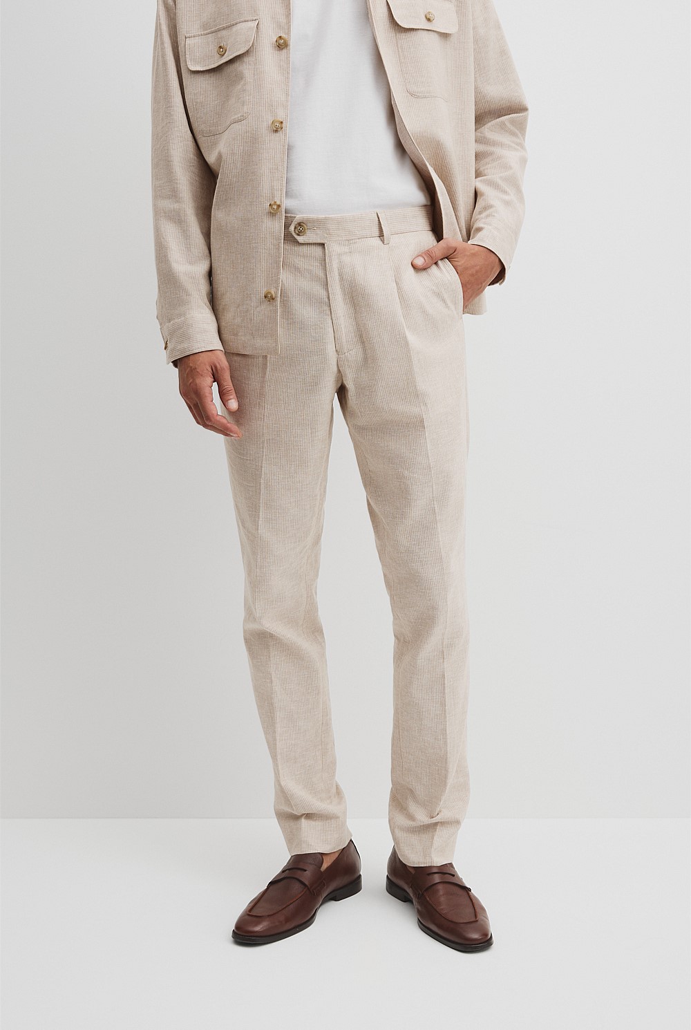 Linen Pinstripe Pant