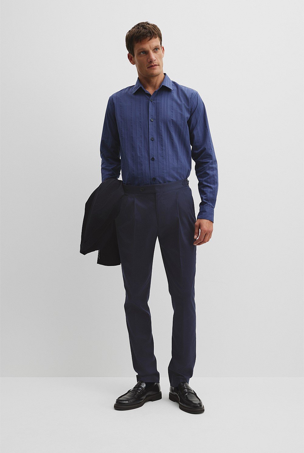 Relaxed Fit Textured Cotton Shirt