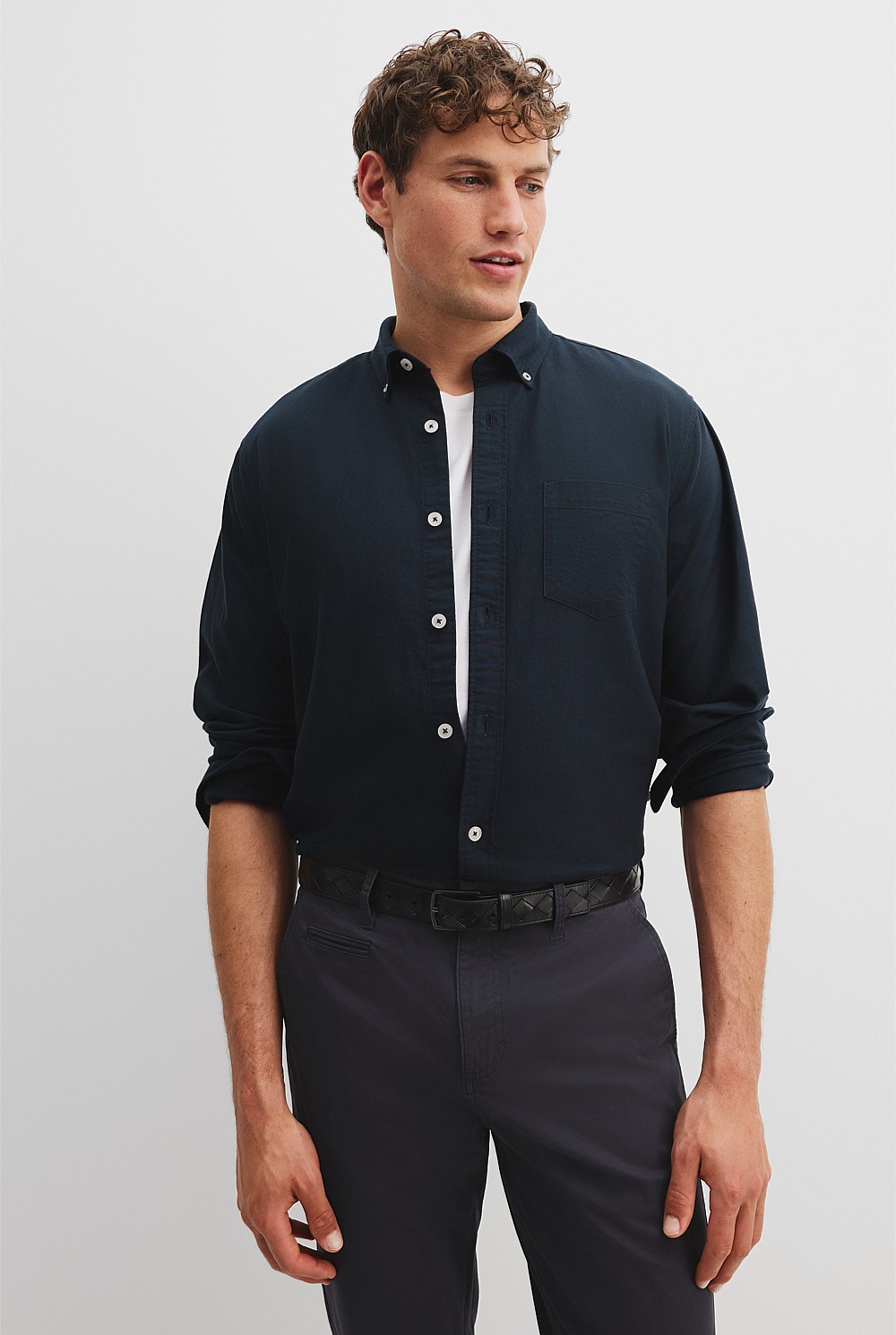 Regular Fit Australian Good Earth Cotton Oxford Shirt