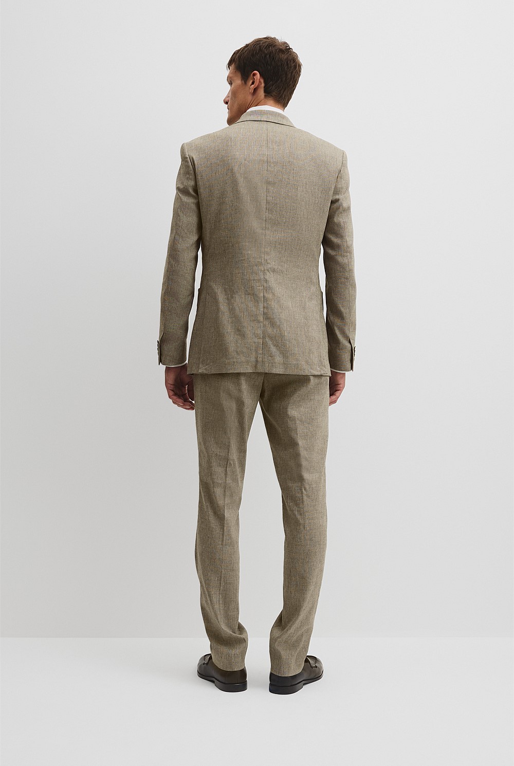 Slim Fit Linen Blend Stretch Jacket