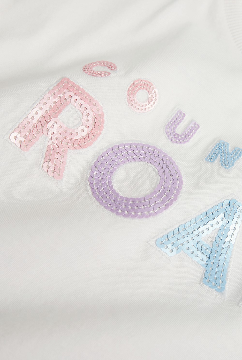 Organically Grown Cotton Sequin Logo T-Shirt