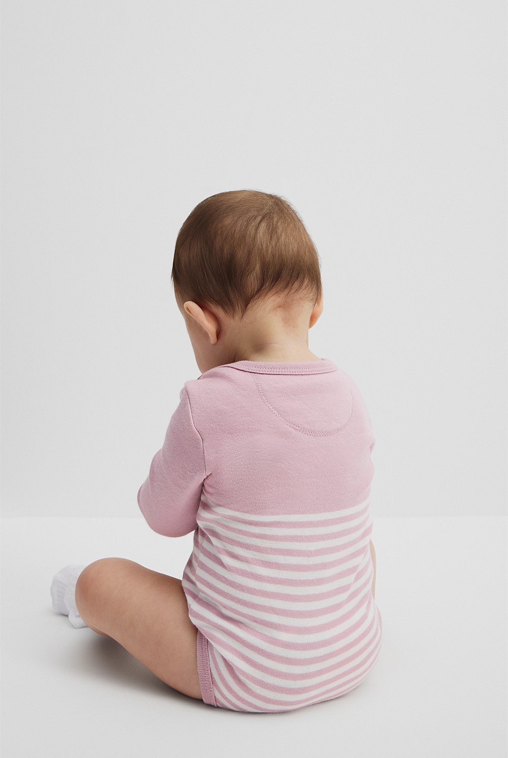 Organically Grown Cotton Stripe Long Sleeve Heritage Bodysuit