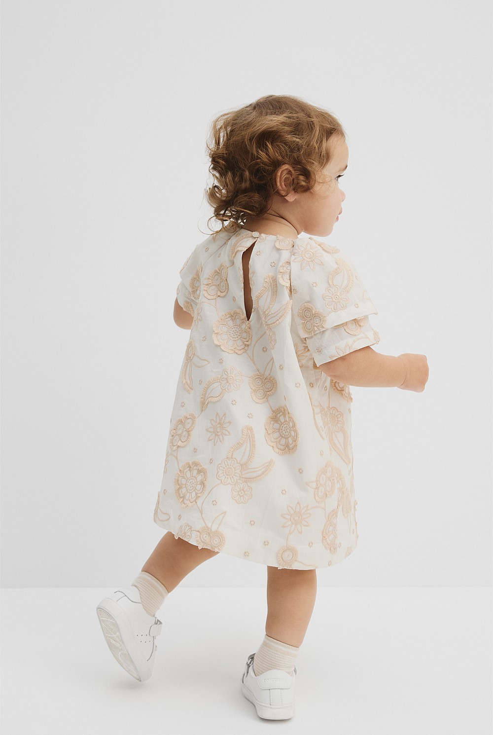 Organically Grown Cotton Floral Embroidered Dress