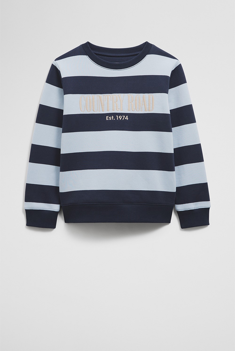 Verified Australian Cotton Heritage Stripe Sweat