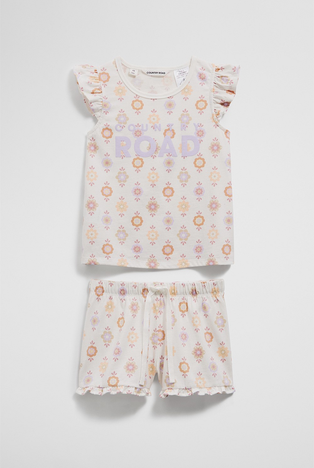 Organically Grown Cotton Logo Floral Pyjama Set