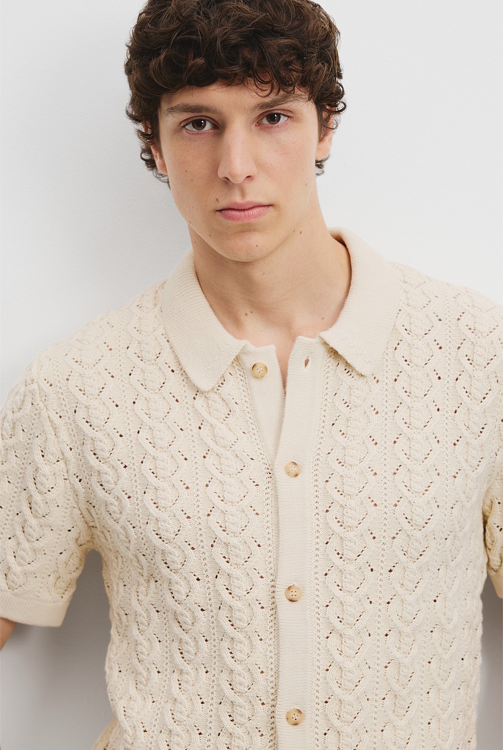 Australian Cotton Cable Knit Shirt