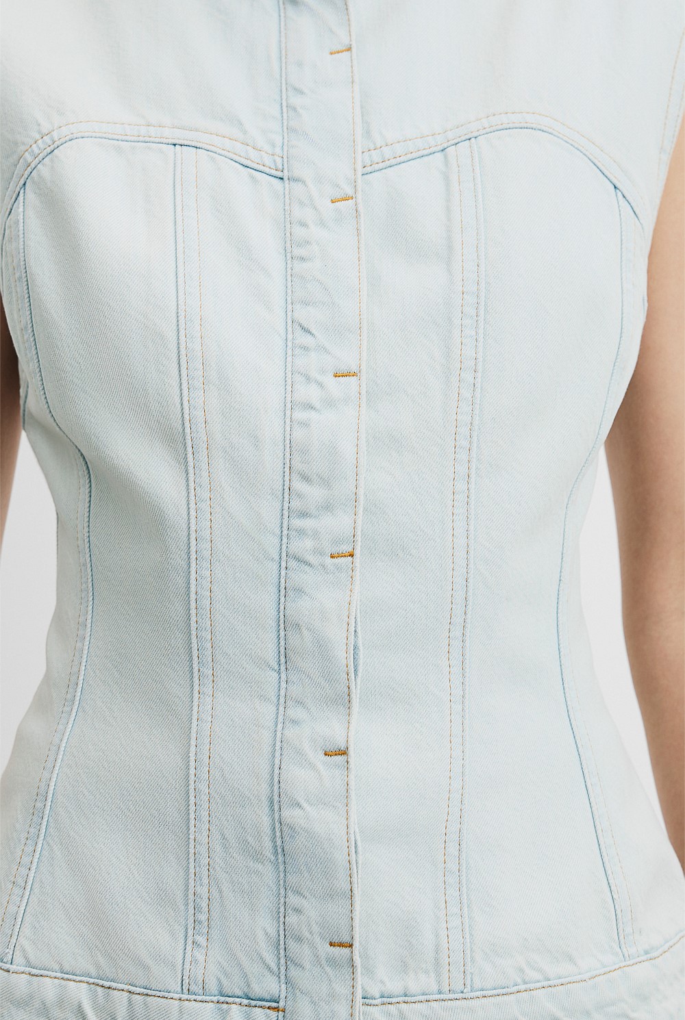 Cinched Denim Shirt