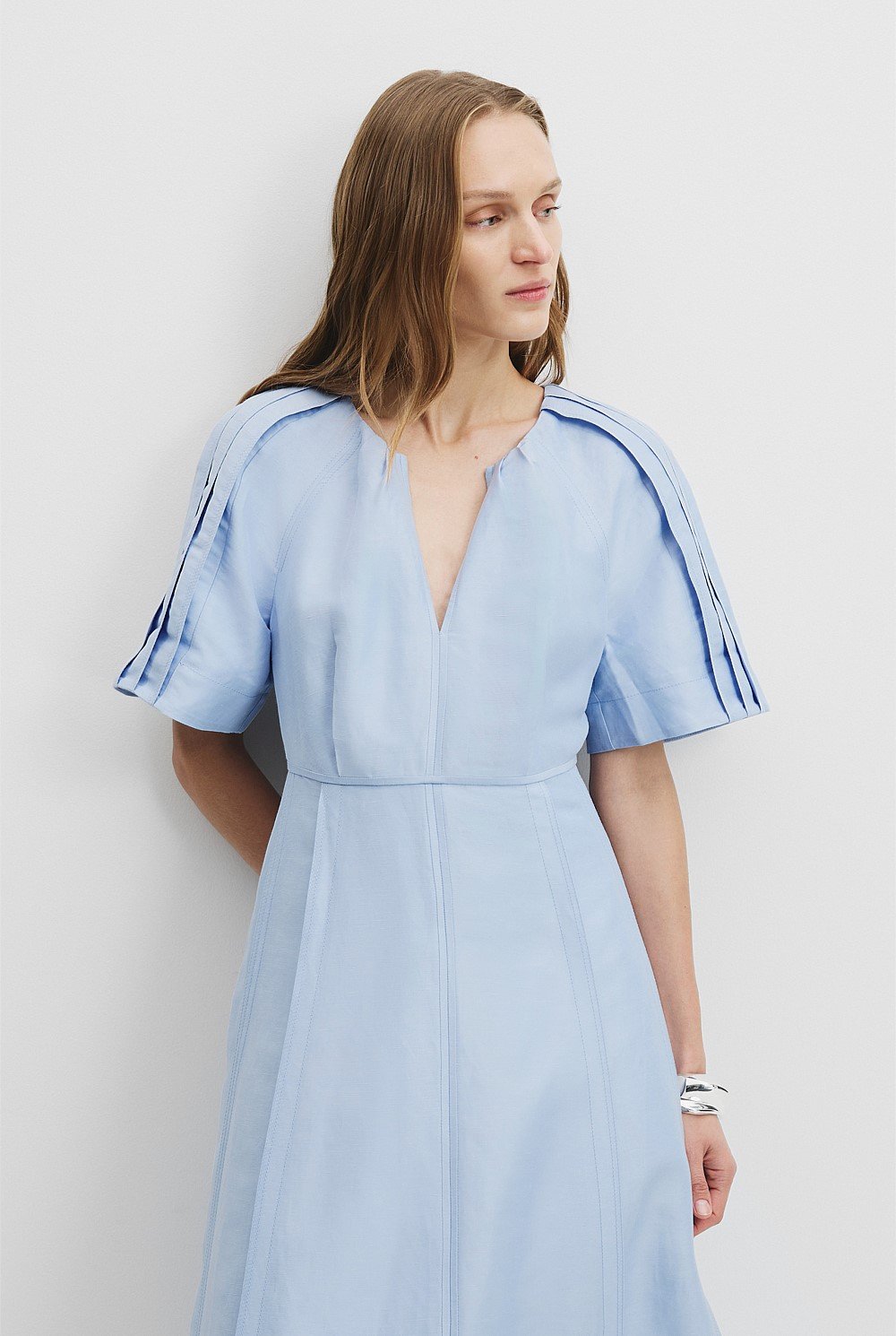 Panelled Detail Midi Dress