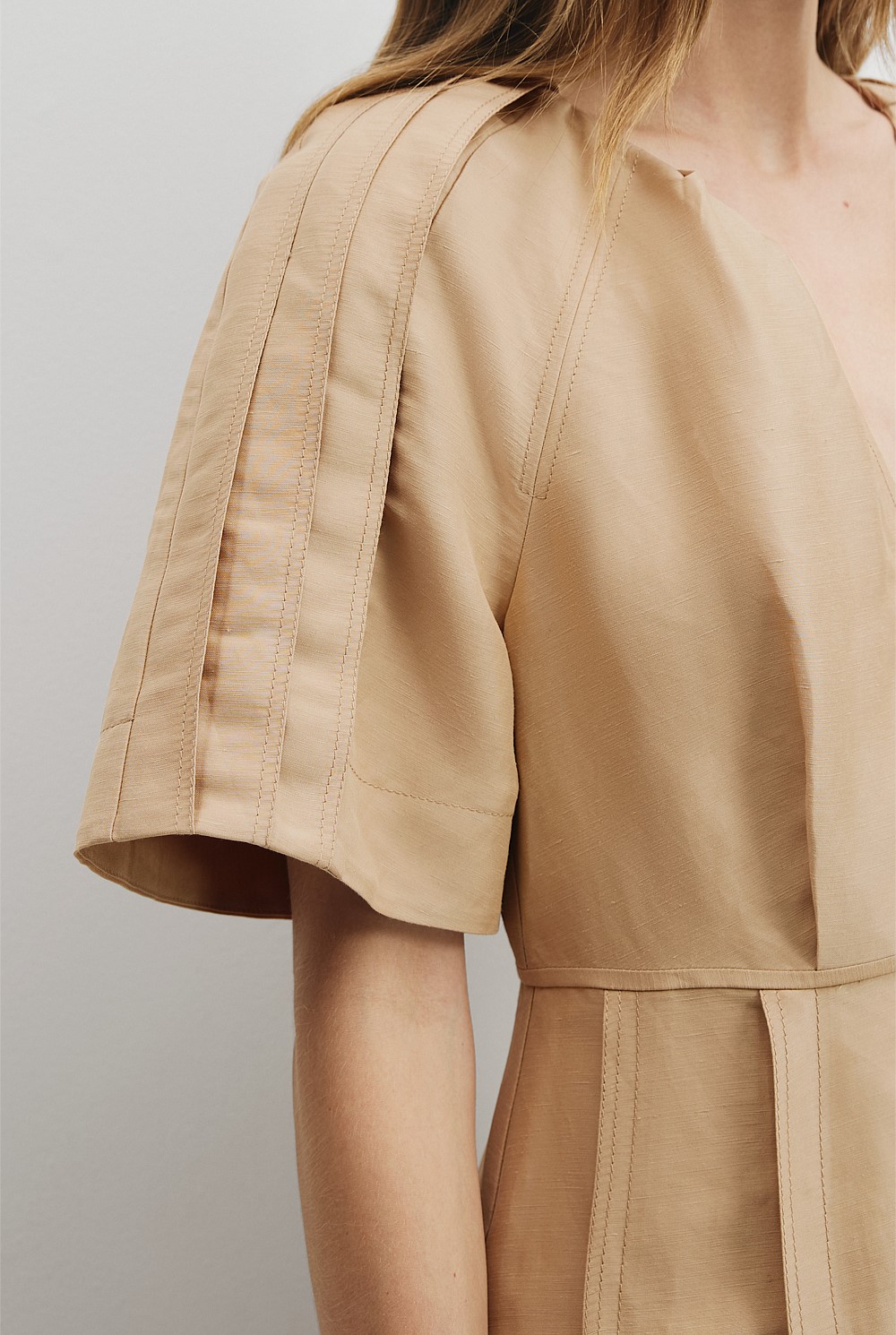 Panelled Detail Midi Dress