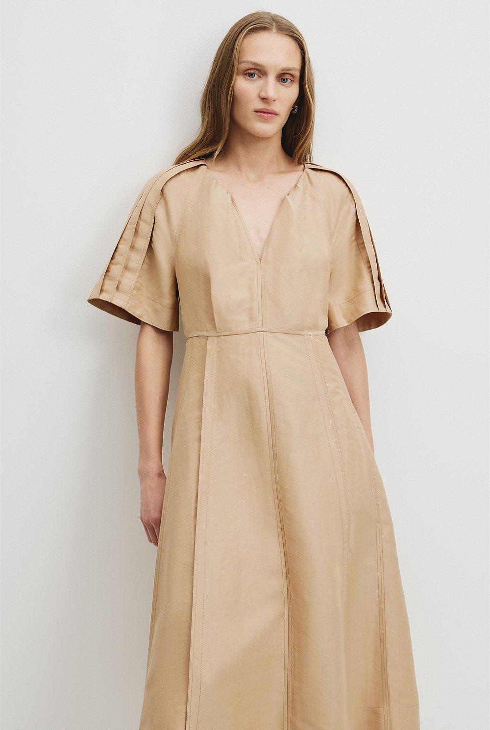 Panelled Detail Midi Dress