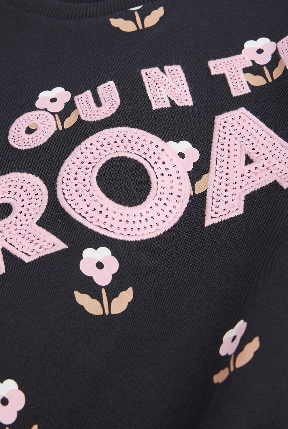 Organically Grown Cotton Sequin Logo T-Shirt