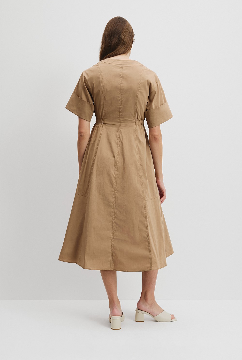 Utility Shirt Midi Dress