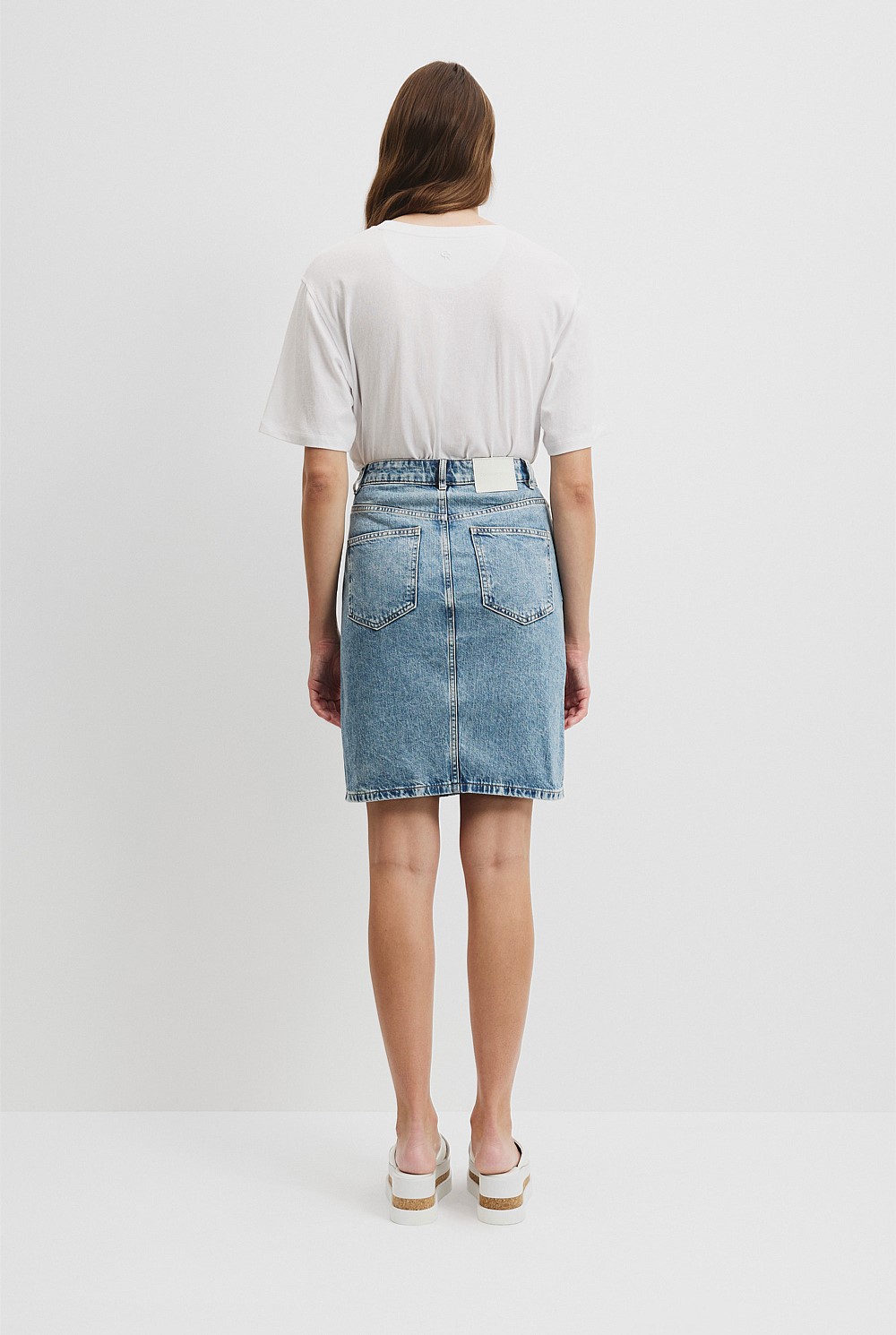 Denim Midi Skirt