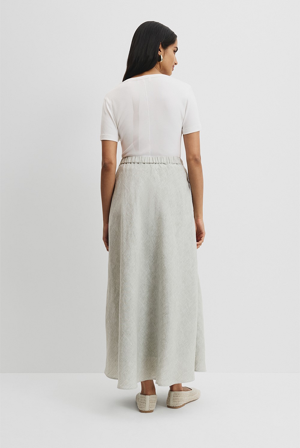 Organically Grown Linen Pull-On Skirt