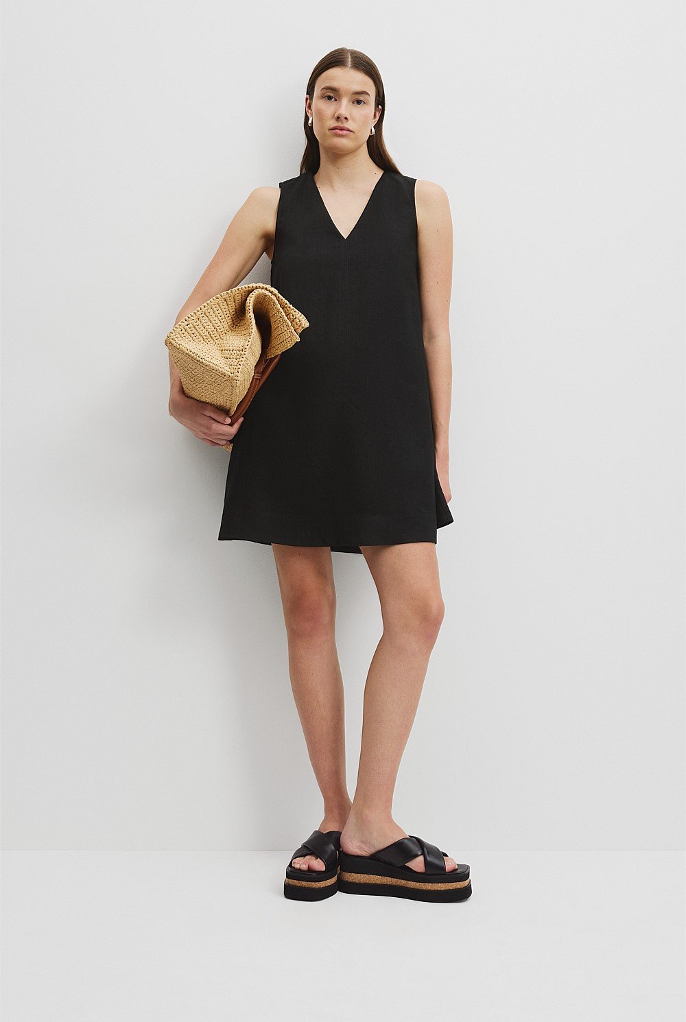 Organically Grown Linen A-Line Mini Dress