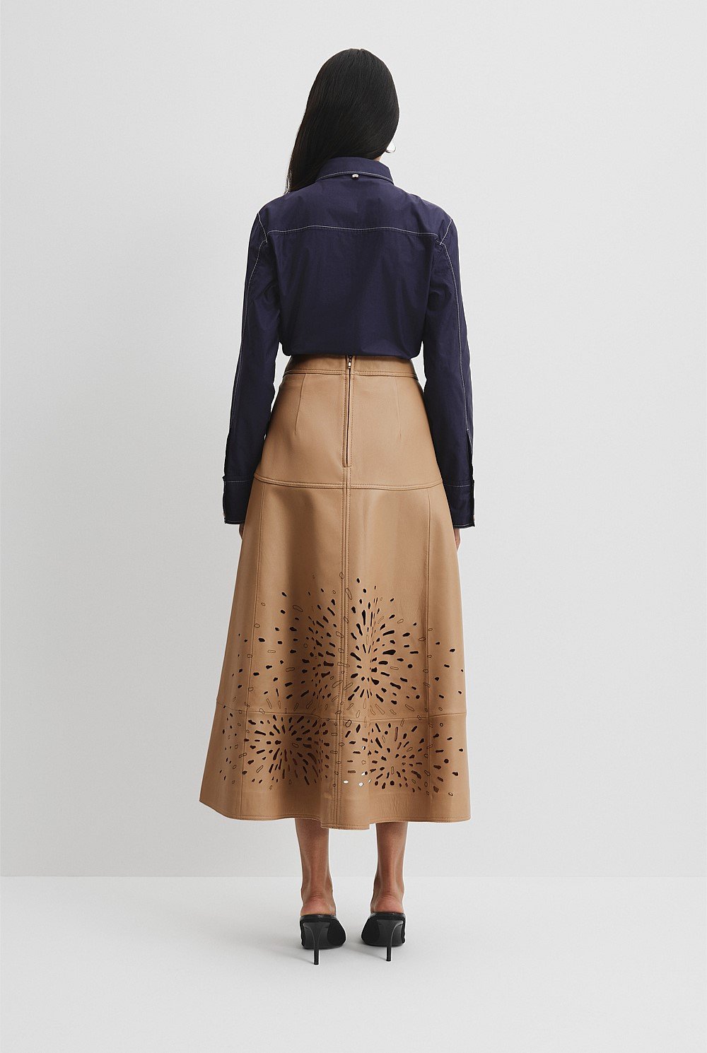 CR X RE-kin-DLE Leather Skirt