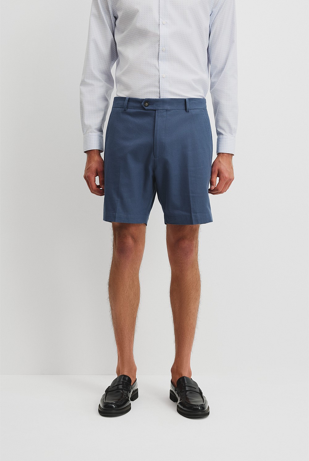 Tailored Cotton Textured Short