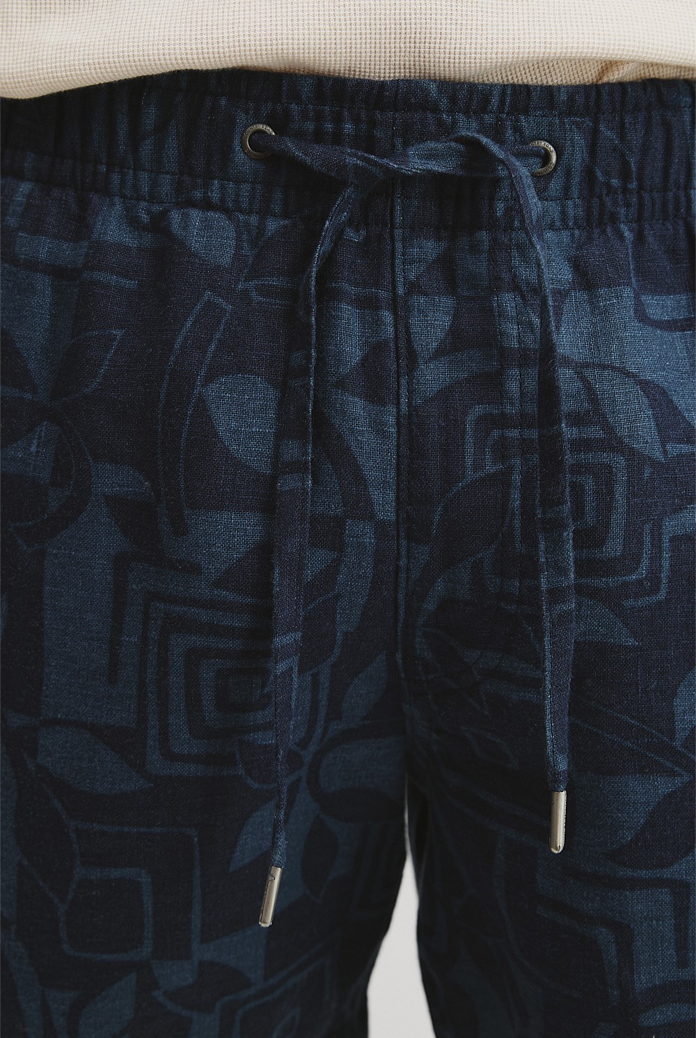 Organically Grown Linen 6'' Print Drawcord Short