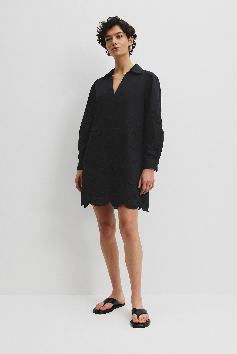 Broderie Mini Dress