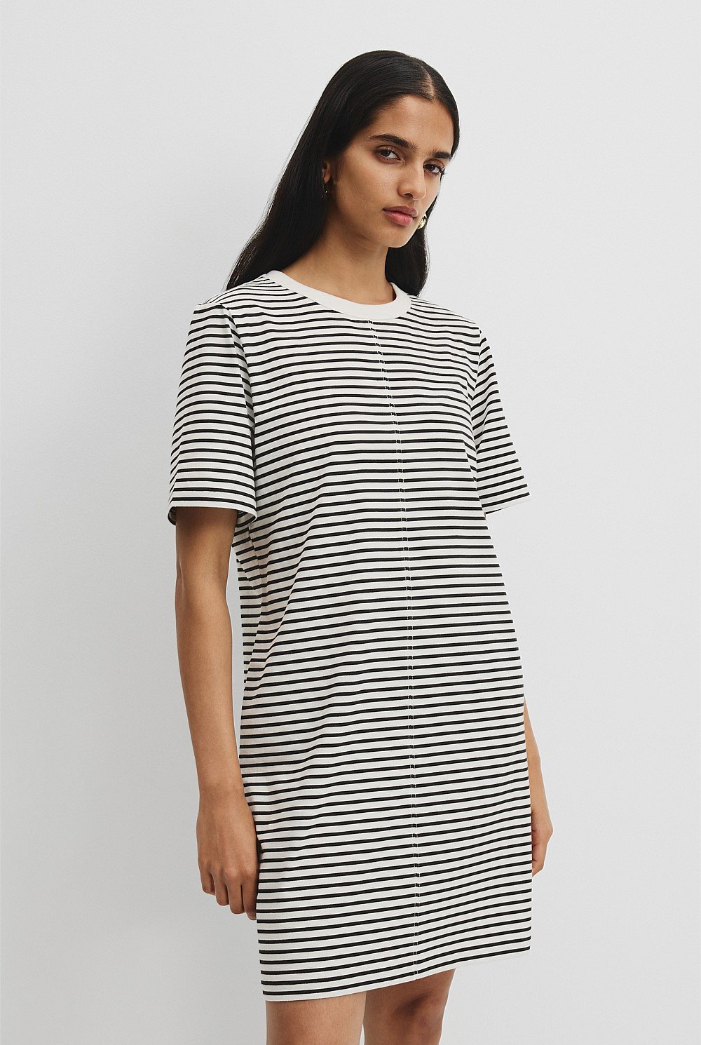 Australian Cotton Stripe T-Shirt Dress