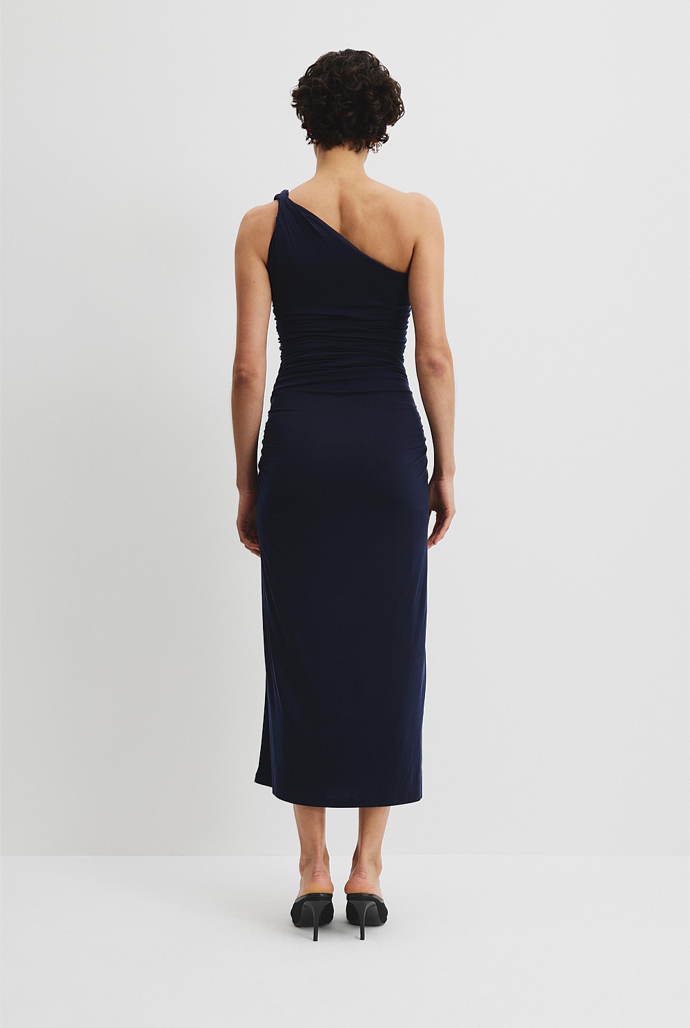 Cupro One Shoulder Dress