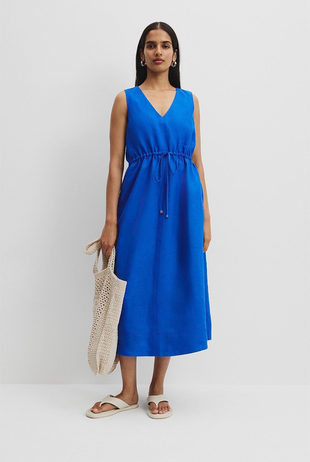 Organically Grown Linen Midi Dress