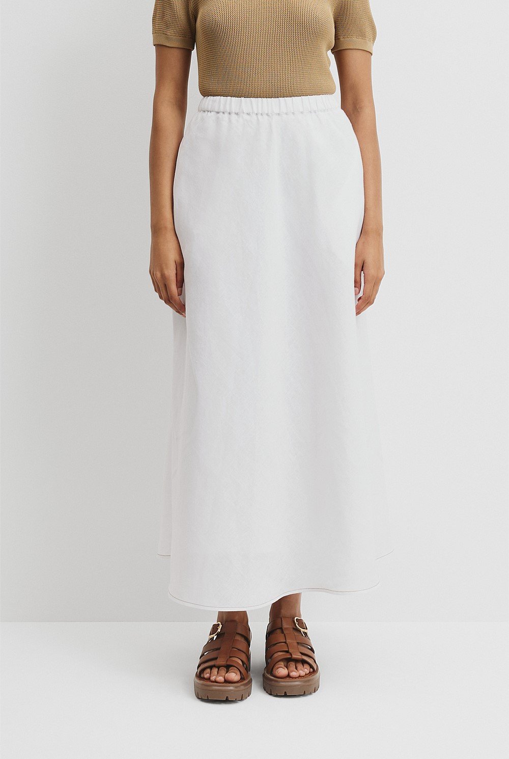 Organically Grown Linen Pull-On Skirt