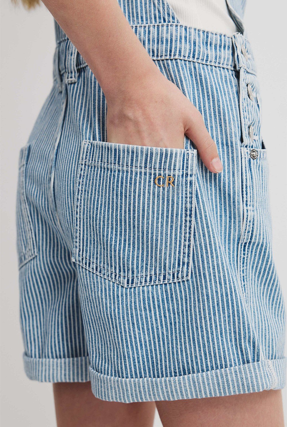 Teen Denim Short Overall