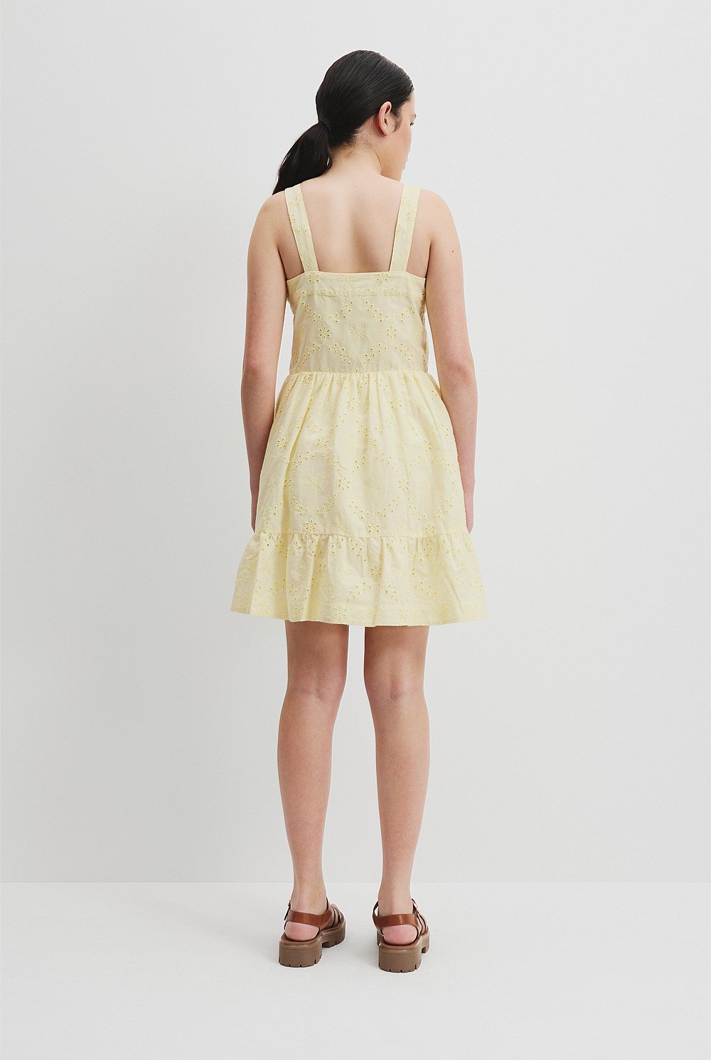 Teen Broderie Tier Gathered Dress