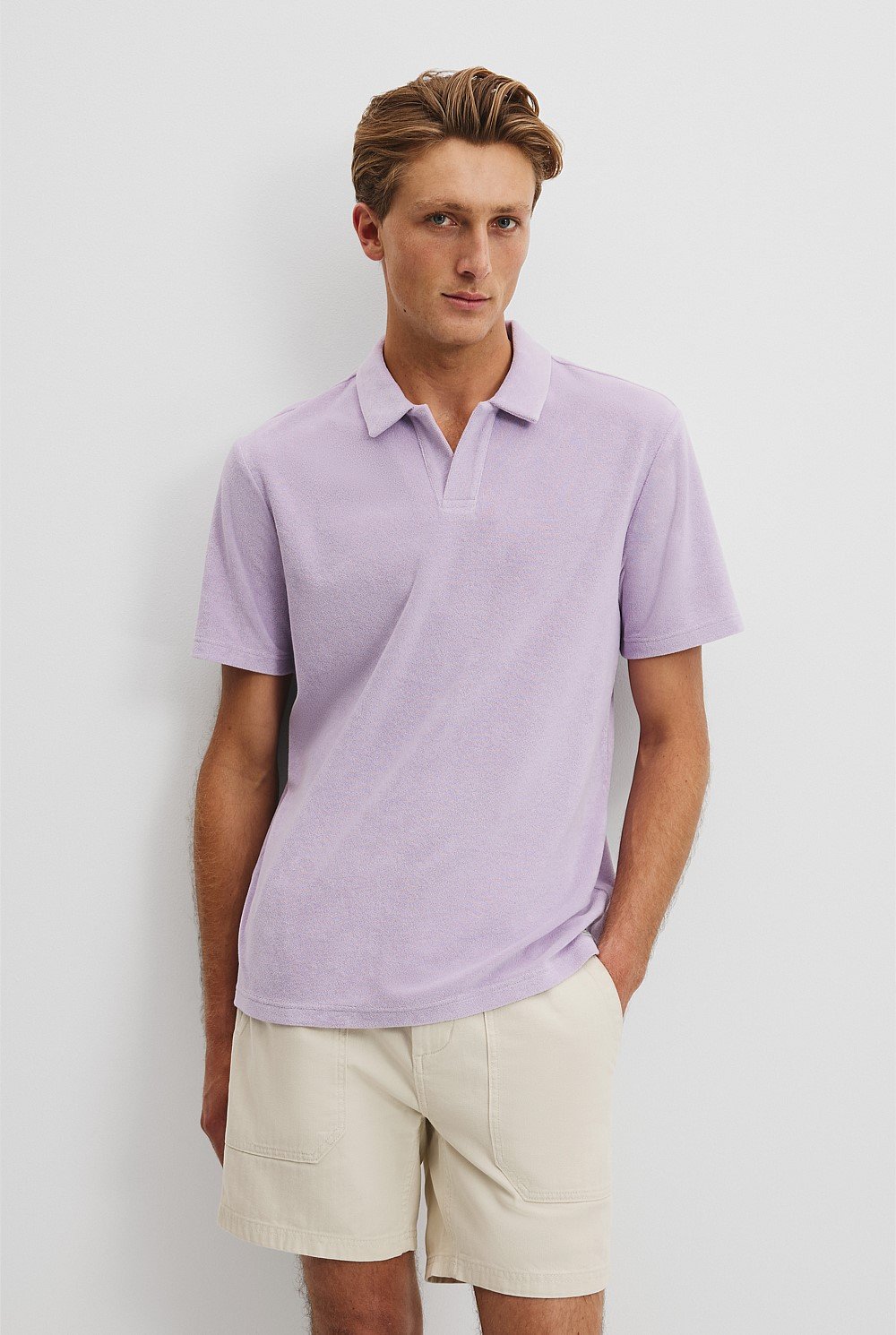 Australian Cotton Blend Terry Polo