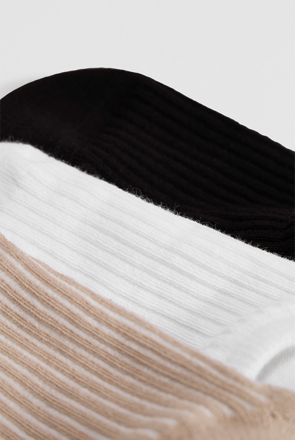 Australian Cotton Rib No-Show Sock Pack of 3