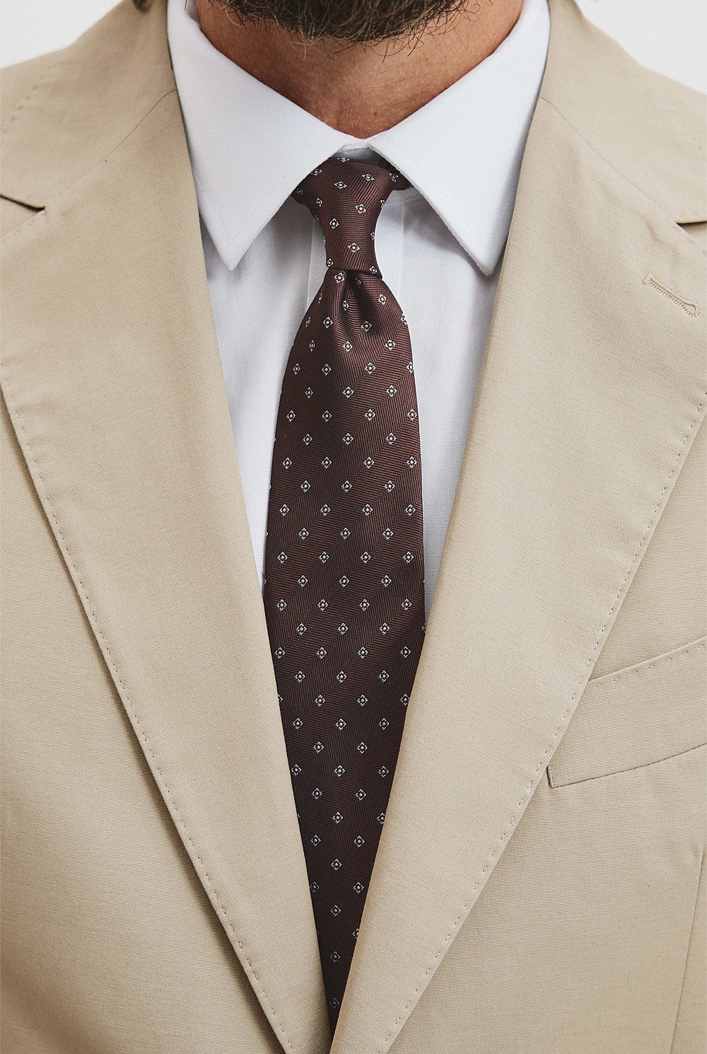 Silk Jacquard Herringbone Tie