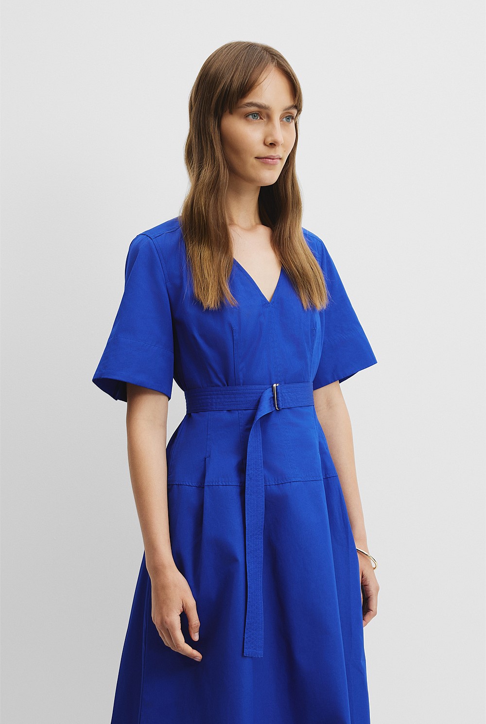 Fit-and-Flare Midi Dress