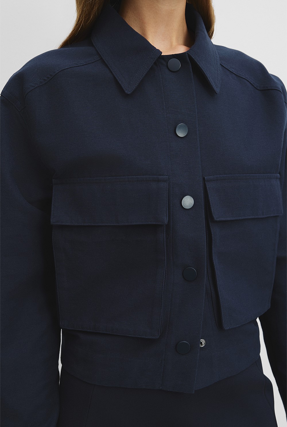 Organically Grown Cotton Snap Button Jacket