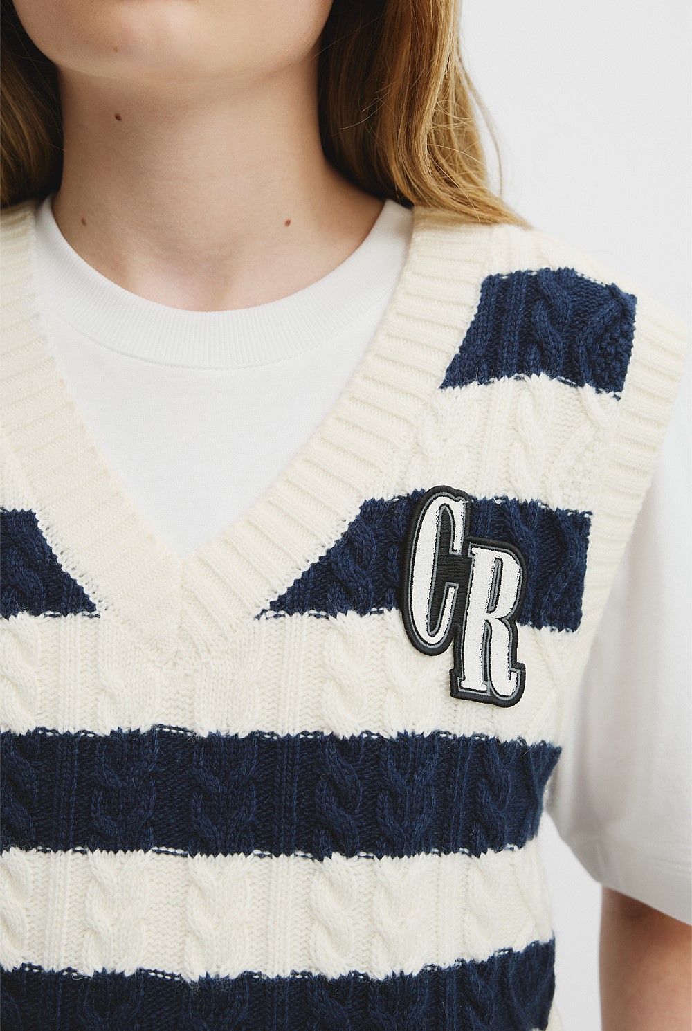 Teen Crop Knit Vest