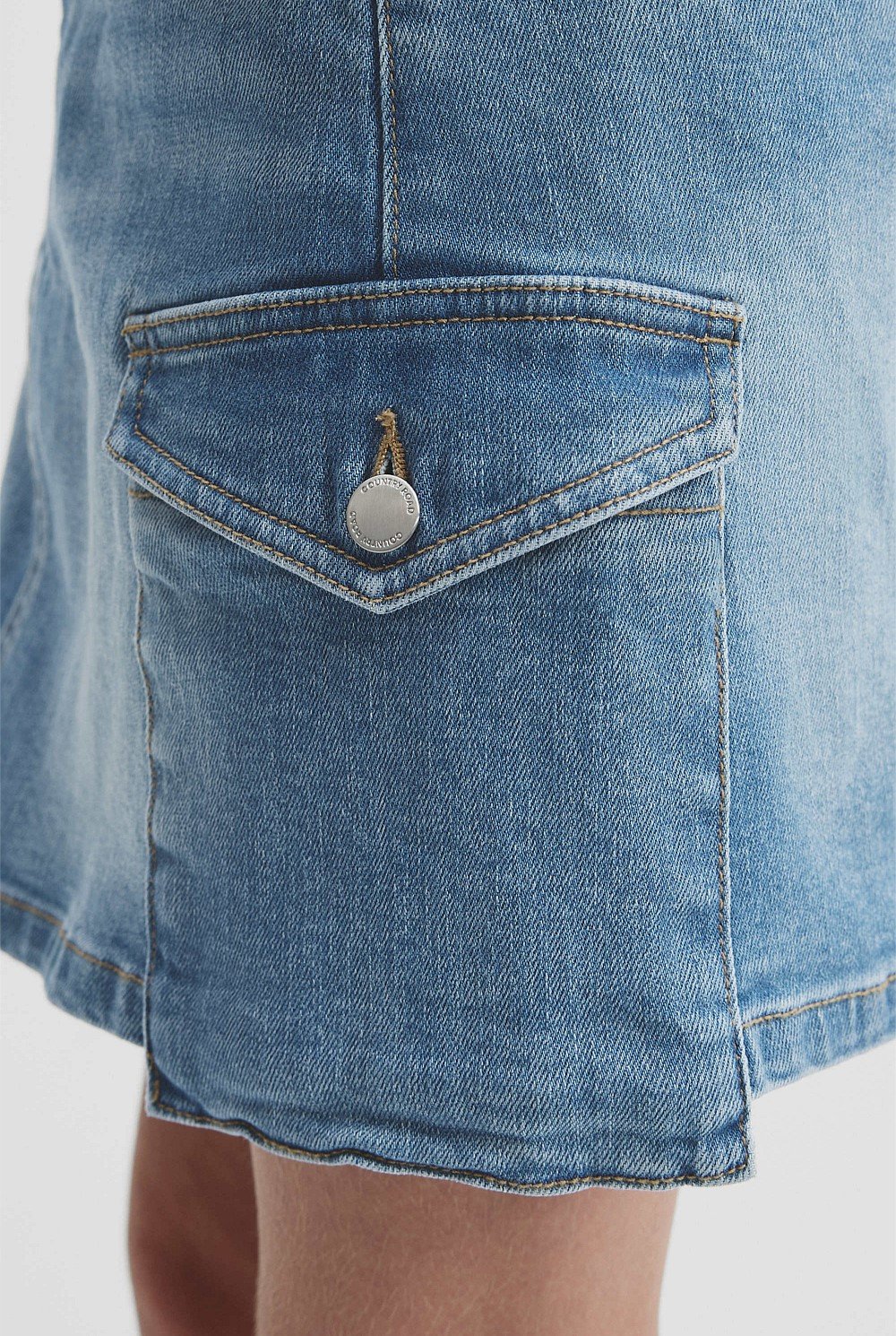 Teen Denim Pocket Mini Skirt