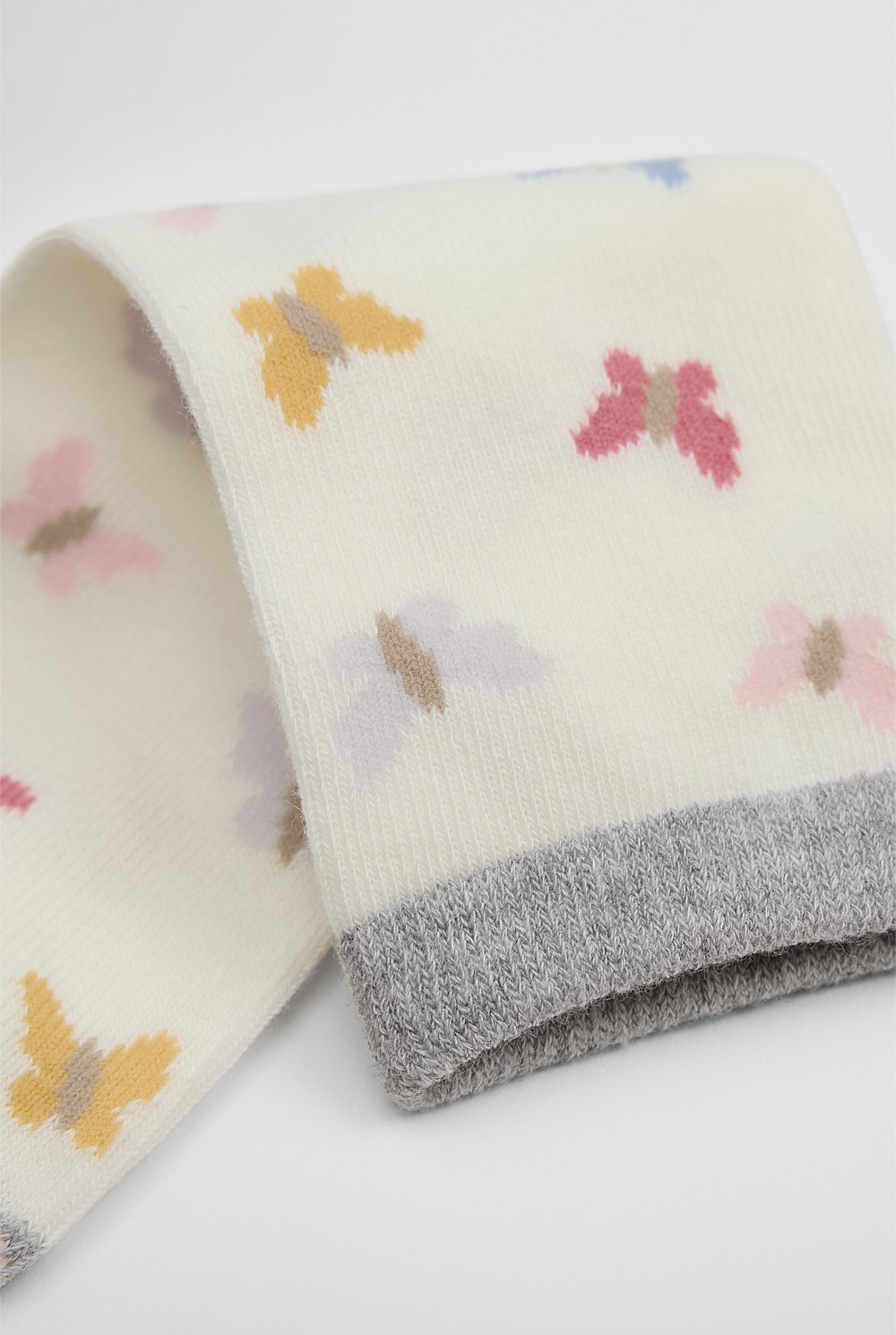 Organically Grown Cotton Blend Butterfly Sock