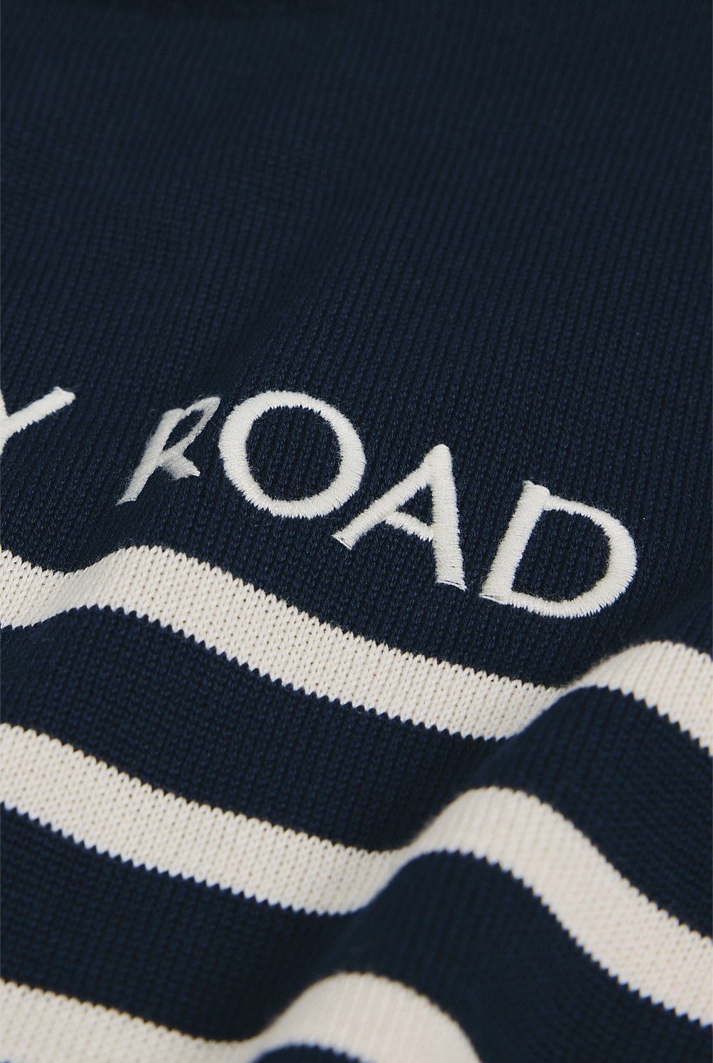 Organically Grown Cotton Stripe Logo Knit