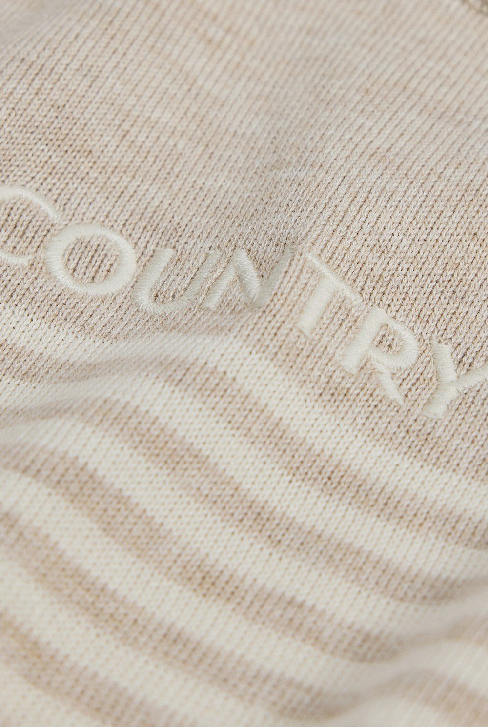 Organically Grown Cotton Stripe Logo Knit