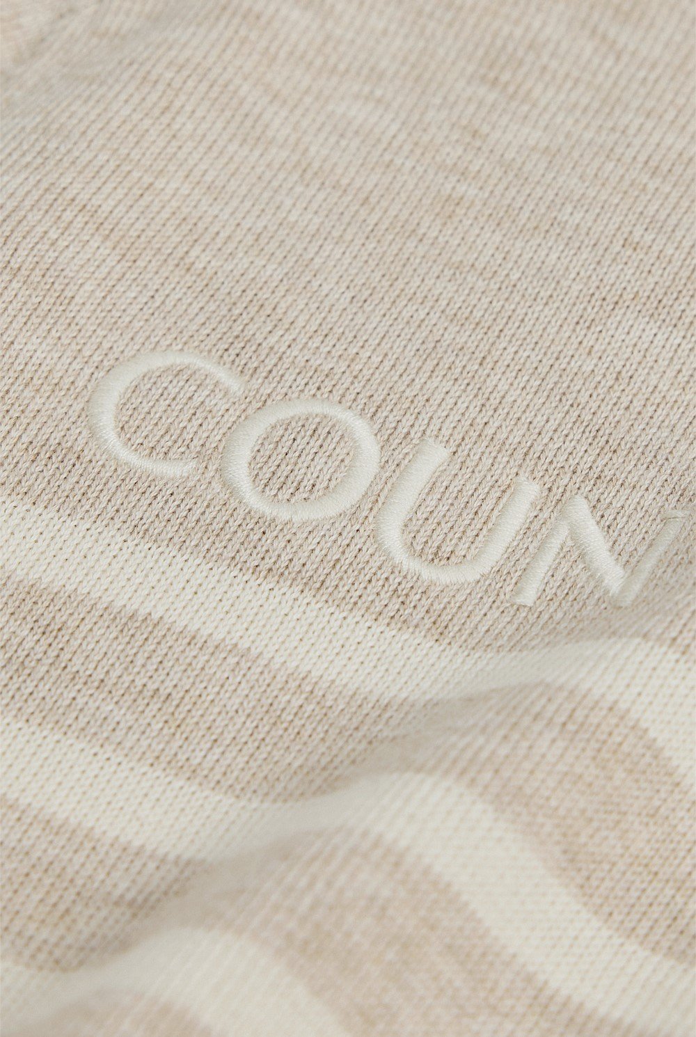 Organically Grown Cotton Stripe Logo Knit